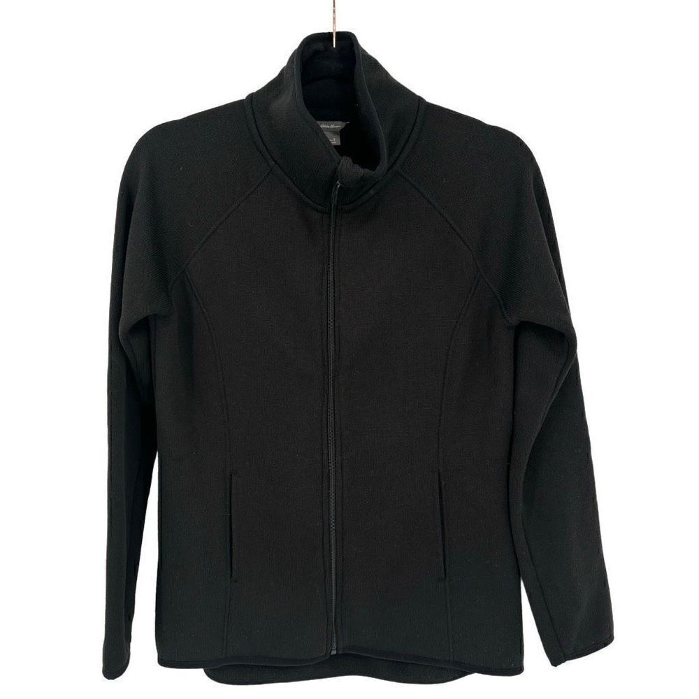 Eddie Bauer Full Zip High Neck Jacket Black Women’s Small‎